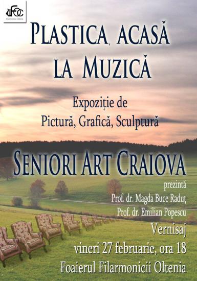 poze plastica acasa la muzica expozitie seniori art craiova