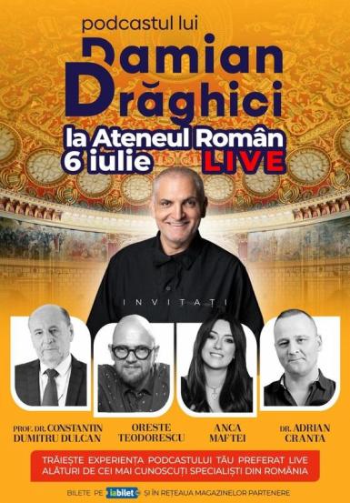 poze podcastul lui damian draghici live pe 6 iulie la ateneul roman
