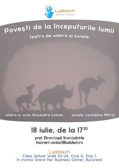 poze povesti de la inceputurile lumii teatru de umbre si sunete