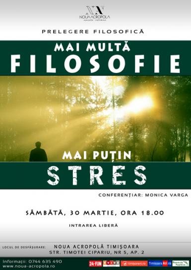 poze prelegere filosofica mai multa filosofie mai putin stres