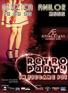 poze retro party in club after eight cluj 