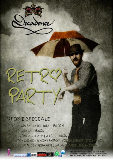 poze retro party in club decadence din cluj