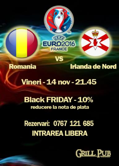 poze romania irlanda de nord fotbal si bere rece in grill pub 