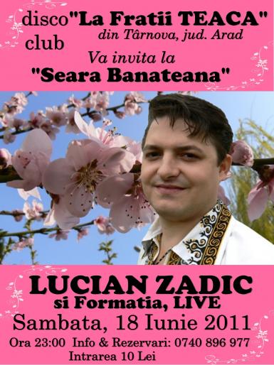 poze  seara banateana cu lucian zadic si formatia live la disco club la fratii teaca din tarnova jud arad 