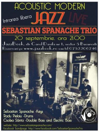 poze sebastian spanache trio in club jazzbook