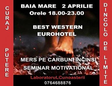 poze seminar motivational de mers pe carbuni incinsi