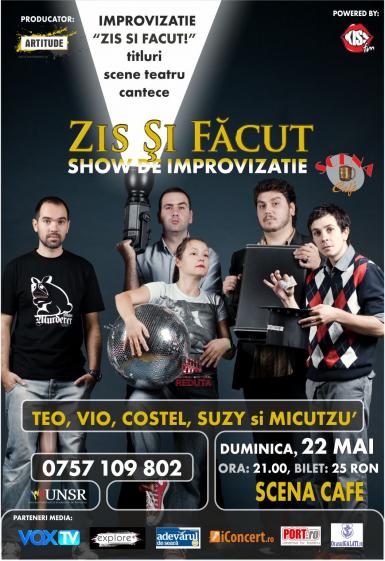 poze show de improvizatie cu teo vio costel suzi si micutzu