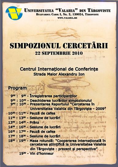 poze simpozionului cercetarii la centrul international de conferinte targoviste