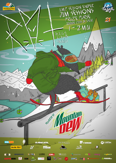 poze snowboarding contest powered by montain dew transalpina rails 