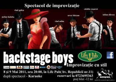 poze spectacol improvizatie partea i backstage boys