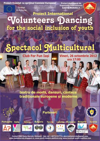 poze spectacol multicultural proiect international volunteers dancing for the social inclusion of youth 