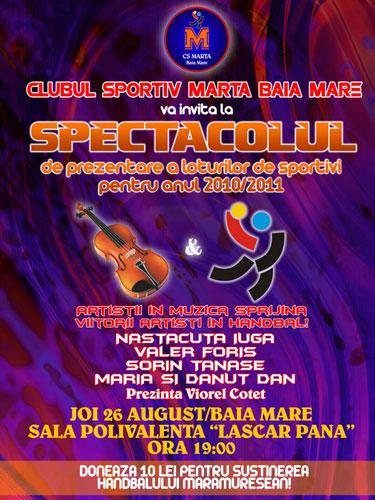 poze spectacol pentru sportivi in polivalenta din baia mare