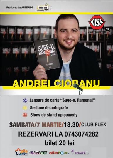 poze stand up comedy cu andrei ciobanu in club flex arad