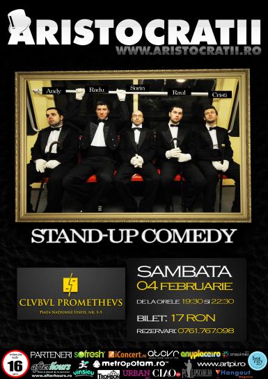 poze stand up comedy cu aristocratii