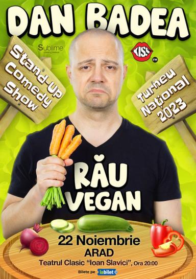 poze stand up comedy cu dan badea rau vegan