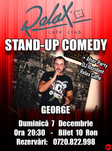 poze stand up comedy cu george relax caffe