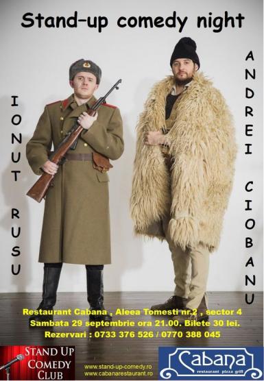 poze stand up comedy cu ionut rusu andrei ciobanu