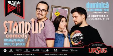 poze stand up comedy cu maria popovici mincu si banciu