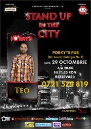 poze stand up comedy cu teo in porky s