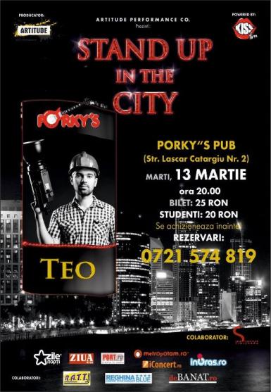poze stand up comedy cu teo la timisoara