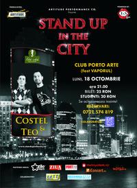 poze stand up comedy cu teo si costel timisoara