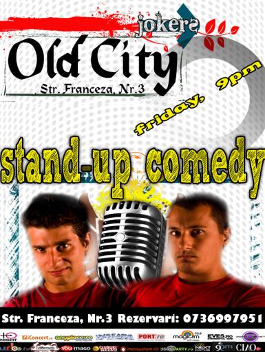 poze stand up comedy cu trupa jokers in old city franceza