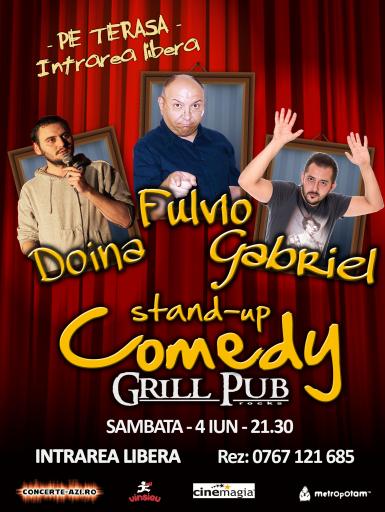 poze stand up comedy gratis pe terasa grill pub 