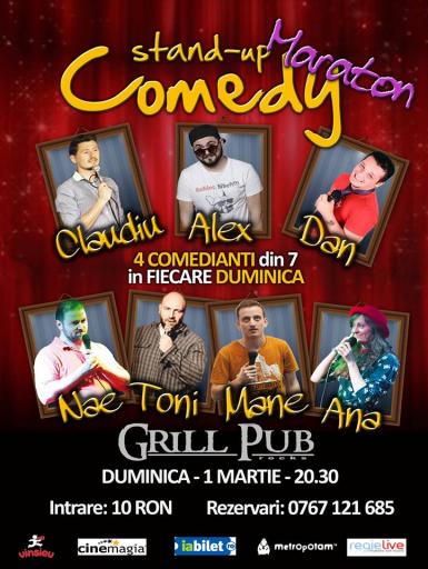 poze stand up comedy in grill pub