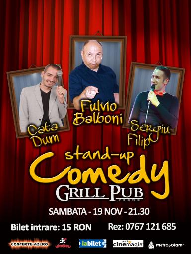 poze stand up comedy in grill pub 