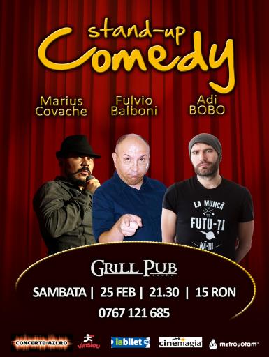 poze stand up comedy in grill pub 