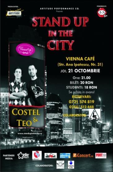 poze stand up comedy in vienna cafe