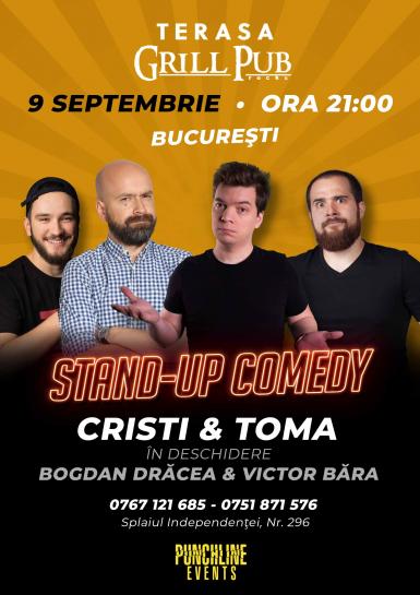 poze stand up comedy pe terasa grill pub 