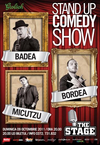 poze stand up comedy show cu badea bordea si micutzu la bacau
