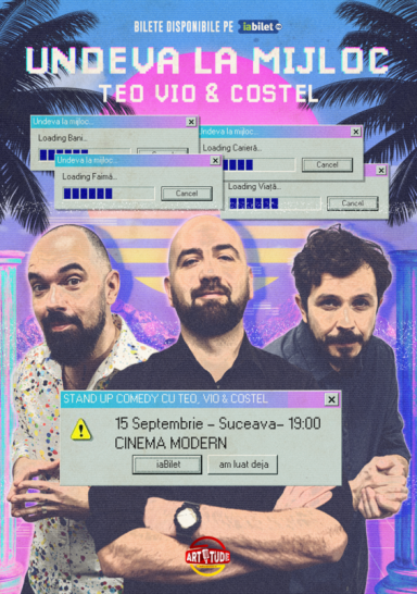 poze stand up comedy teo vio i costel undeva la mijloc