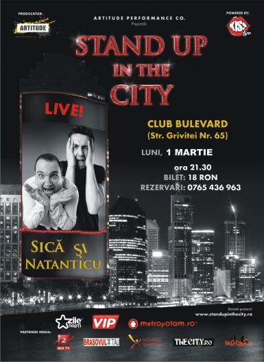 poze stand up in the city cu sica si natanticu in brasov club bulevard 1 martie