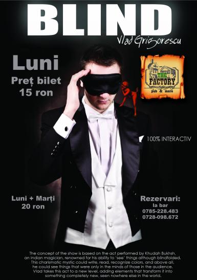 poze stand up magic blind cu vlad grigorescu in the factory pub