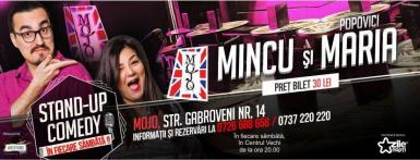 poze stand up show cu banciu mincu si maria popovici 