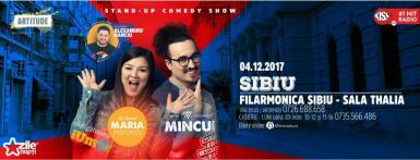 poze stand up show cu maria mincu si banciu la sibiu