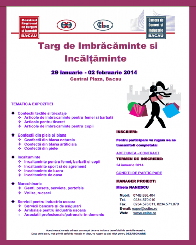 poze targul de imbracaminte confintexpo la bacau