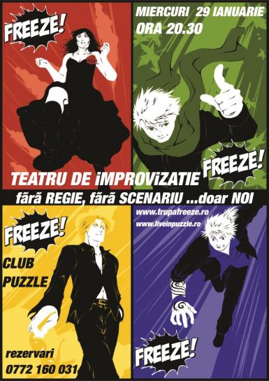 poze teatru de improvizatie cu trupa freeze