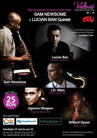 poze the romanian american jazz suite sam newsome si lucian ban quintet brasov