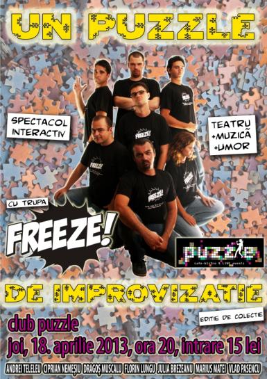 poze un puzzle de improvizatie cu trupa freeze