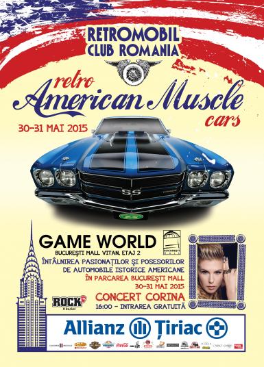 poze vedetele participa la retro american muscle carsla bucuresti mall