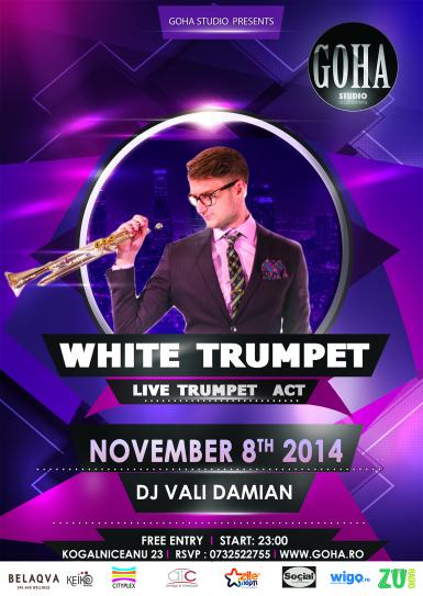 poze white trumpet live act goha studio