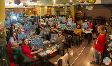 poze wine paint night out edi ie de craciun journey pub