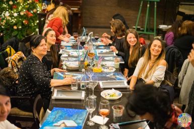 poze wine paint night out journey pub