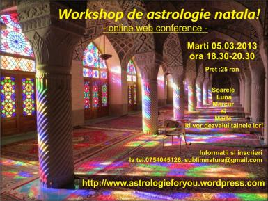 poze workshop de astrologie online despre relatia de cuplu si despre succesul in afaceri