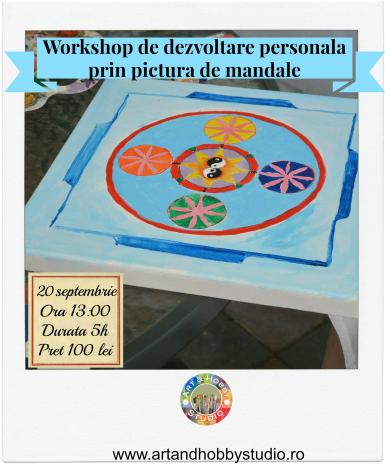 poze workshop de dezvoltare personala prin pictura de mandale