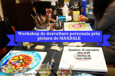 poze workshop de dezvoltare personala prin pictura de mandale