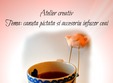 atelier creativ cana pictata si infuzor pentru ceai 